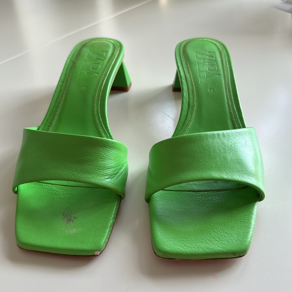 Zara green leather sandals, size 37 (6,5) - Picture 8 of 8